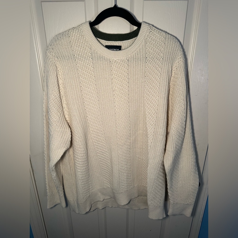 Bonobos Cream Crewneck Sweater Soft Knit